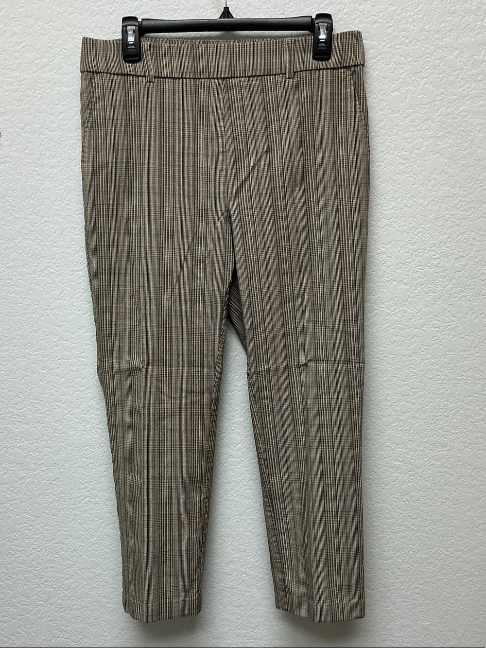 Rafaella Men's Plaid Dress Pants in Tan and Brown